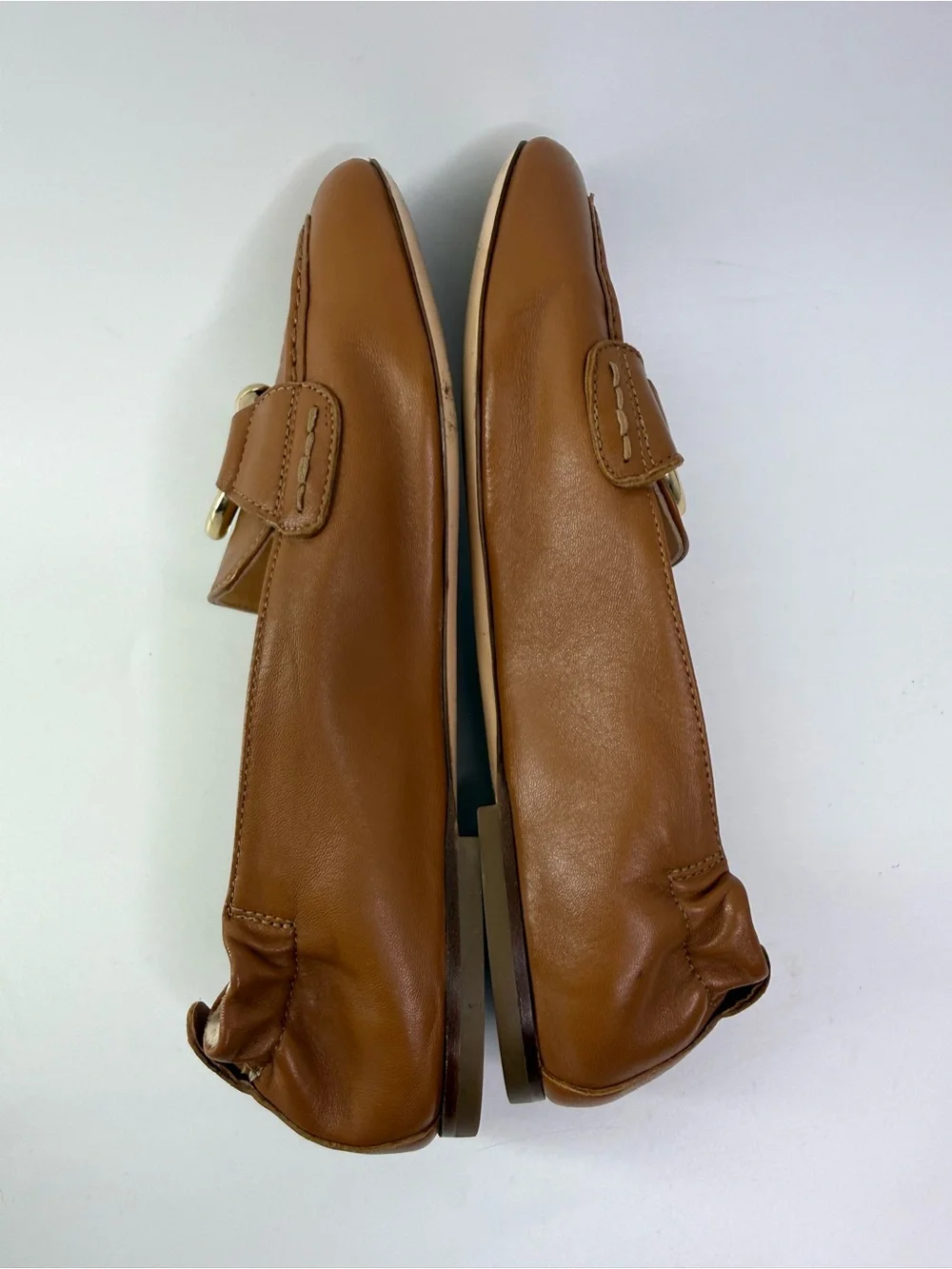 AGL Leather Sheryl Moc Bit Loafer Flats Brown Size 36/US6